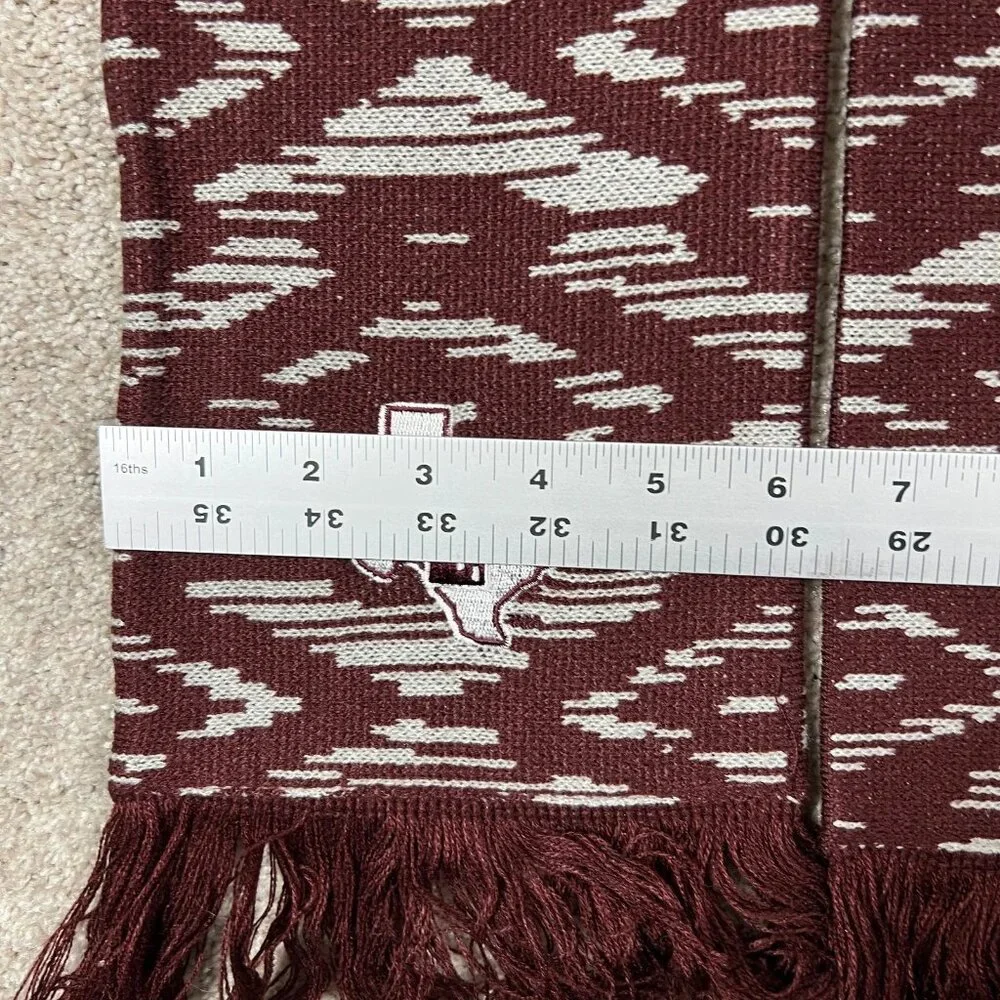 Adidas Unisex One Size Maroon‎ Gray Acrylic Texas A&M Aggies Football Scarf NWT